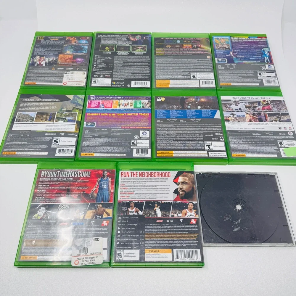 Xbox One Game Lot of 11 Minecraft Divinity Just Dance NBA 2K Madden Call of Duty